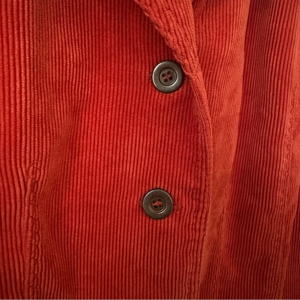 Rust Orange Button Down Corduroy Jacket - image 3